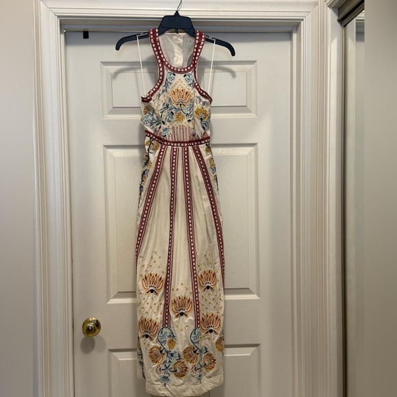 By Anthropologie Embroidered Back Cutout Midi Dress - Picture 3 of 5
